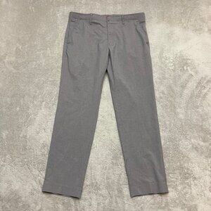 Mazari Men’s Dress Pants Gray 36x30 Straight Leg Flat Front Business Workwear